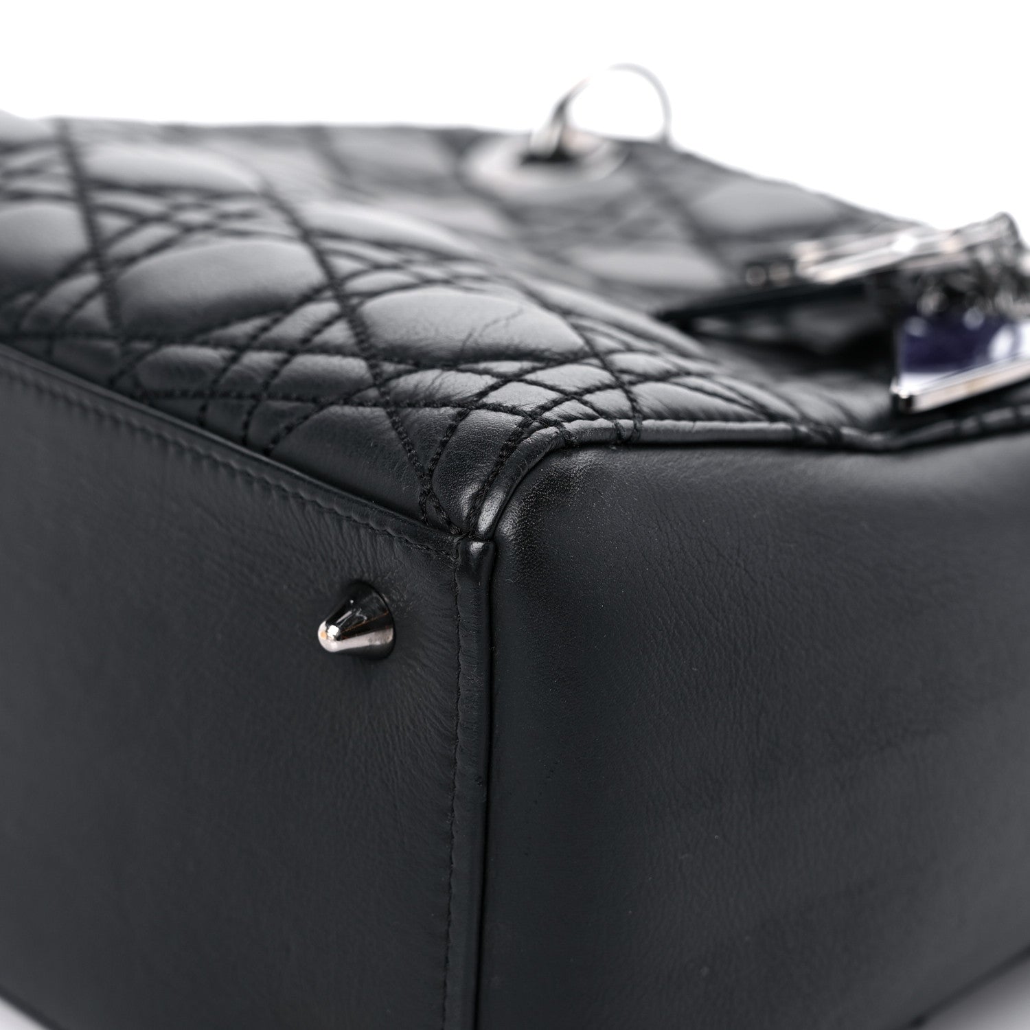 Christian Dior Calfskin Cannage Medium Anselm Reyle Lady Dior Black 8 of 13