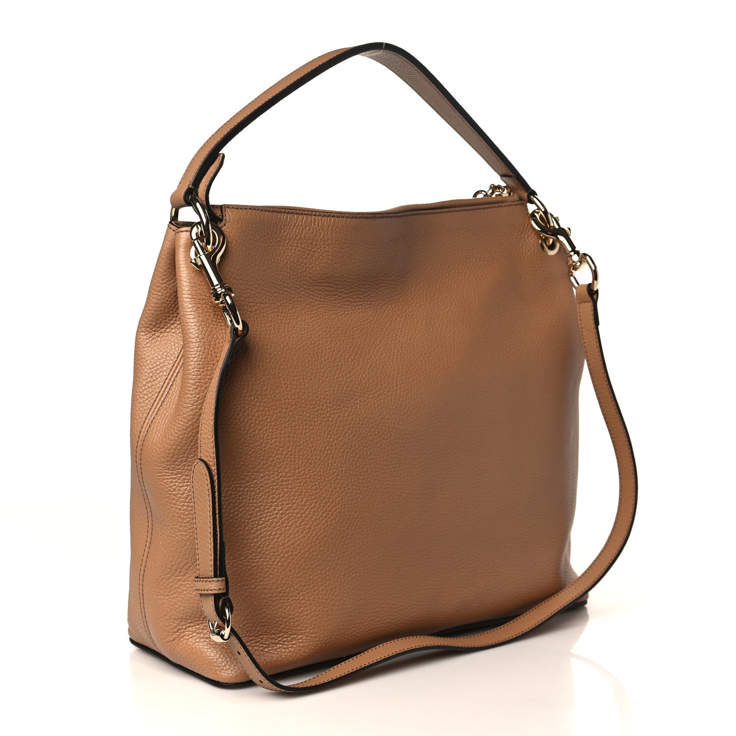 Pebbled Calfskin Large Soho Hobo Camelia