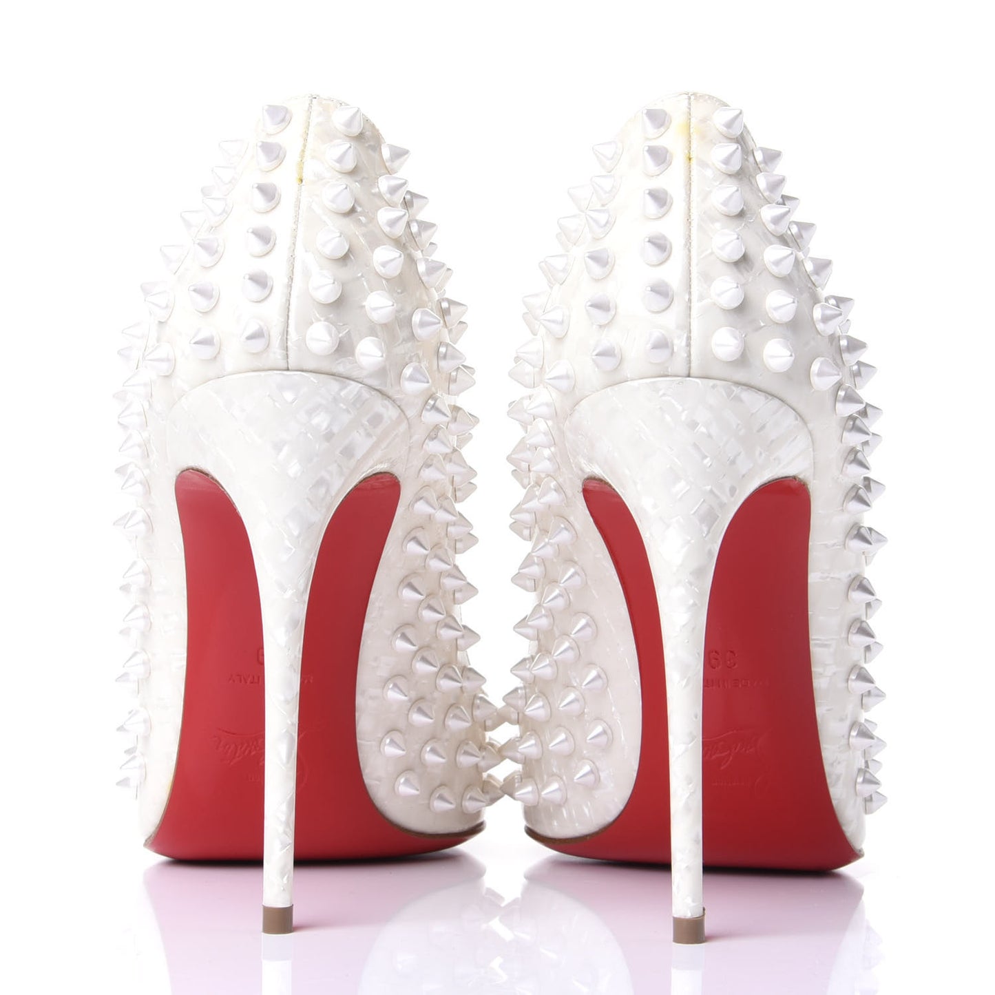 Patent Follies Spikes 100 Pumps 39 White