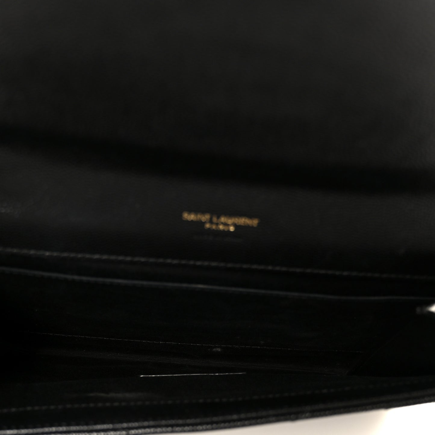 Grain De Poudre Matelasse Chevron Monogram Envelope Clutch Black