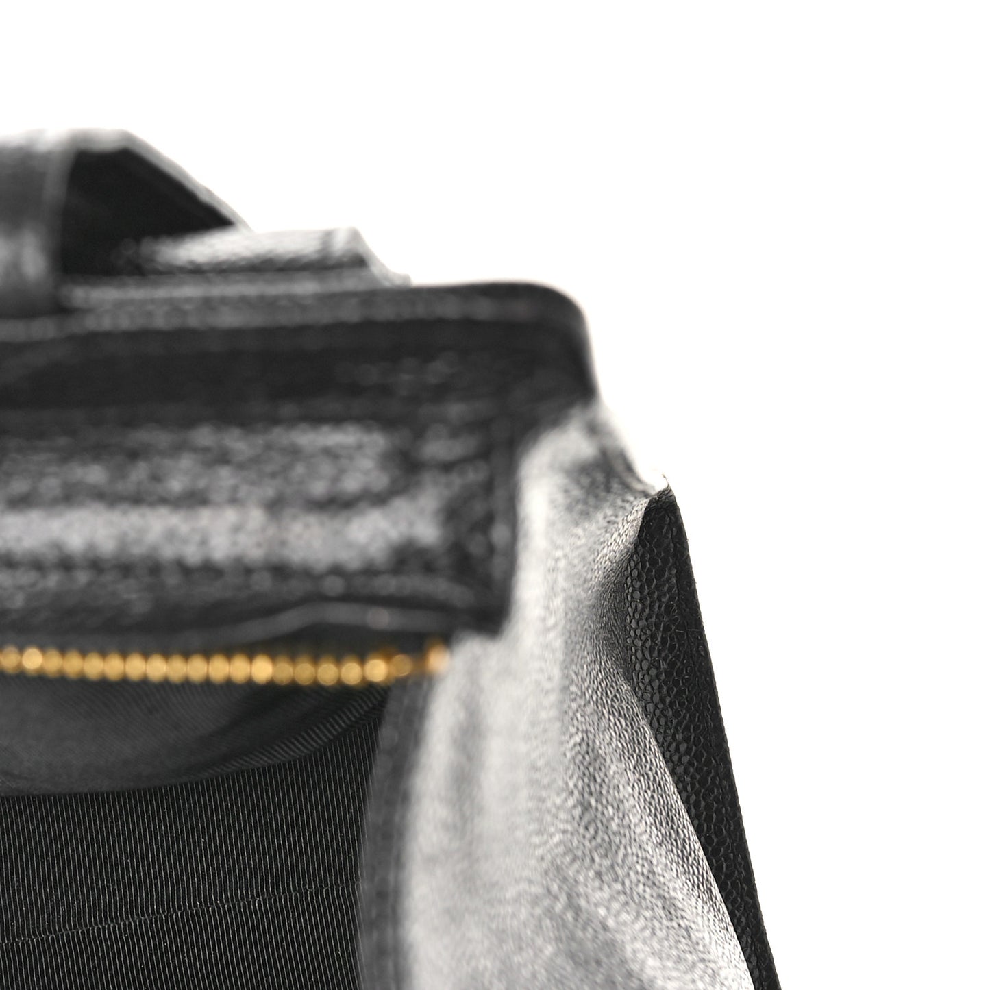 Caviar Flap Shoulder Bag Black