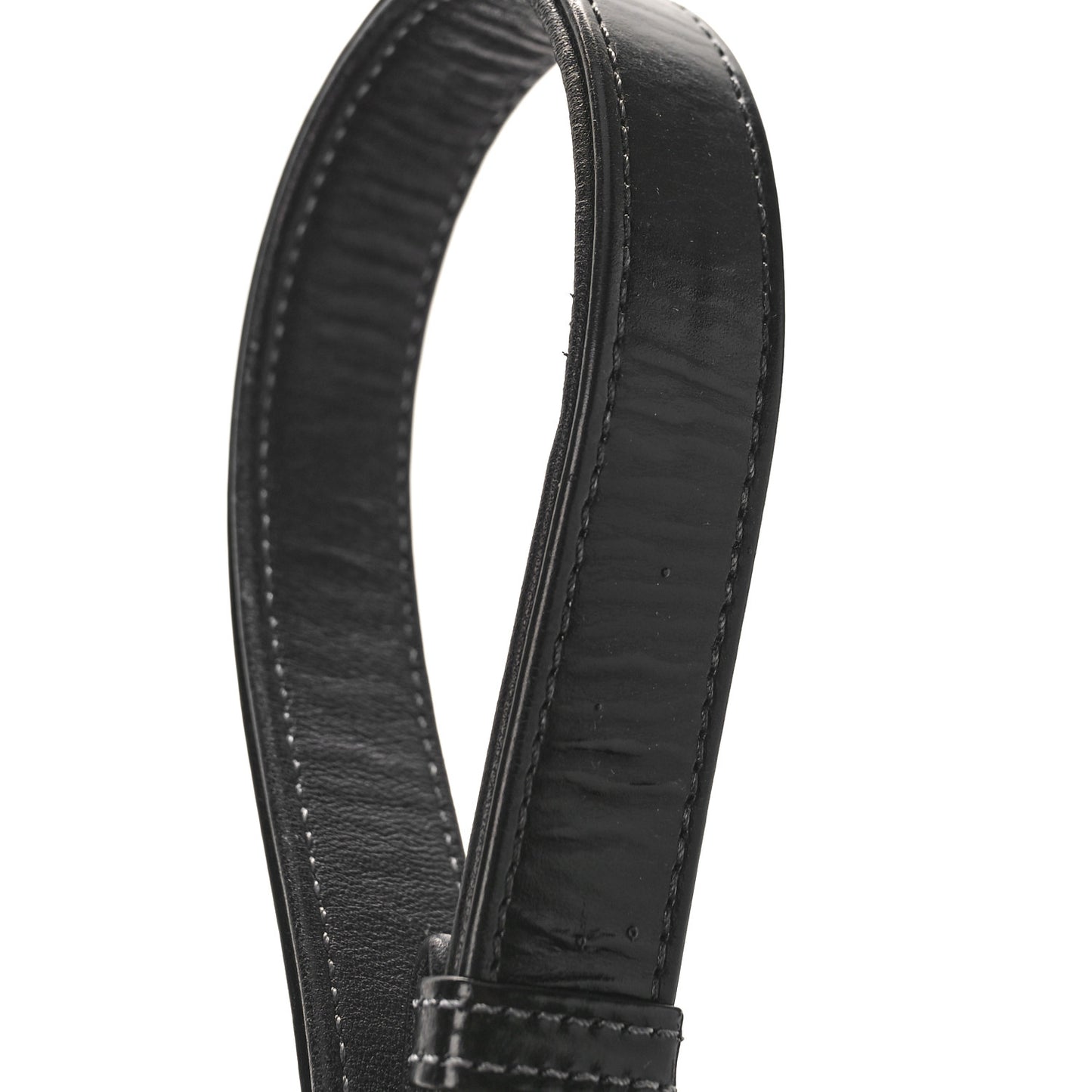 Glazed Calfskin Medium Boy Flap Black
