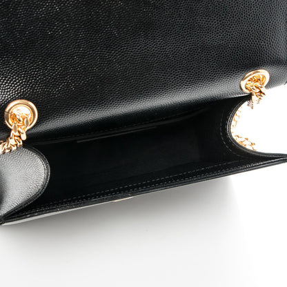 Saint Laurent Grain De Poudre Small Monogram Kate Satchel Black 5 of 6