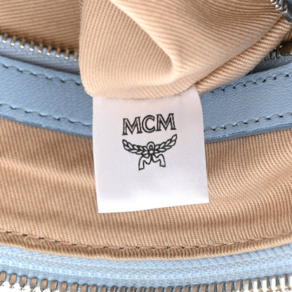 MCM Visetos Original Medium Pouch Light Blue Red 6 of 12