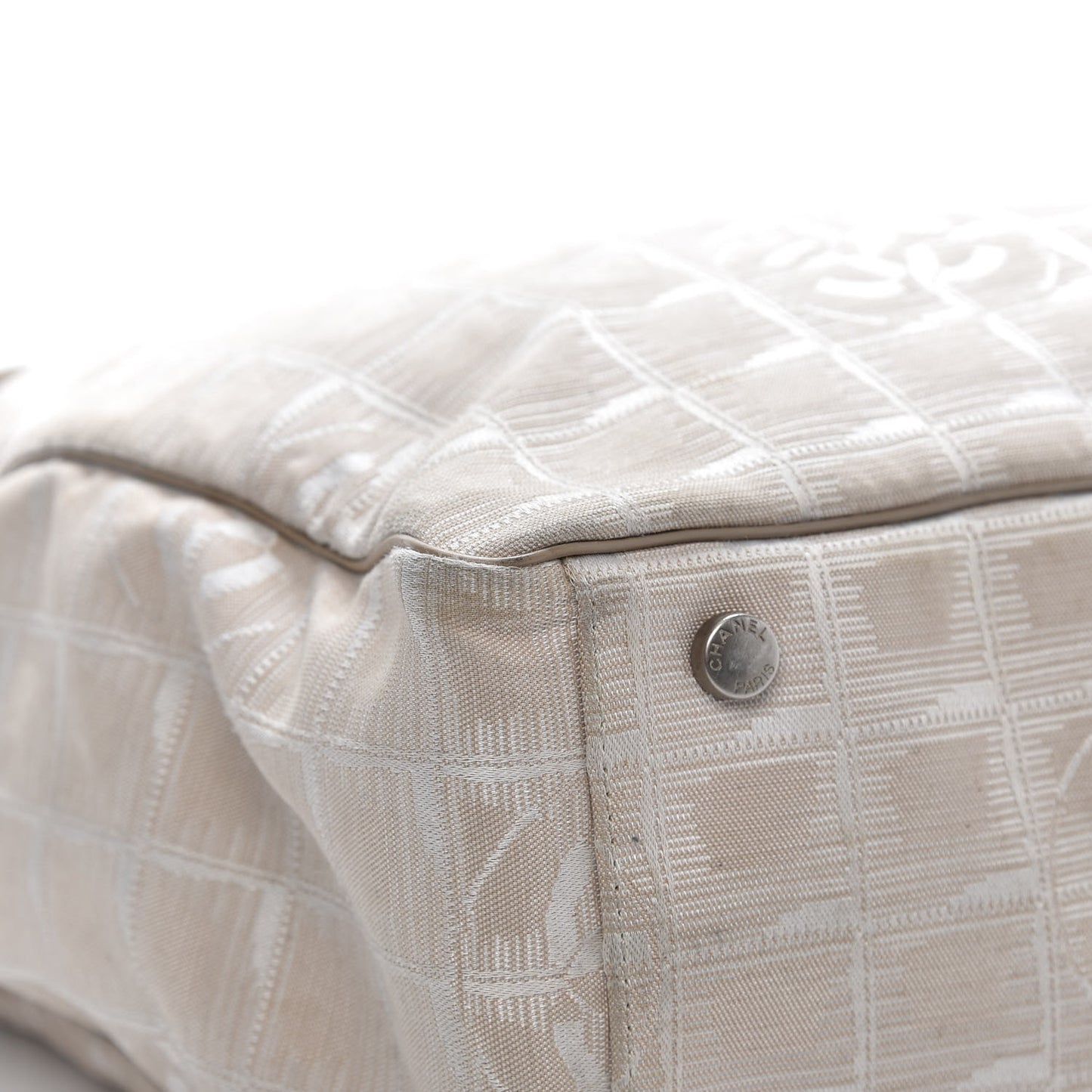 Nylon Medium Travel Tote Beige