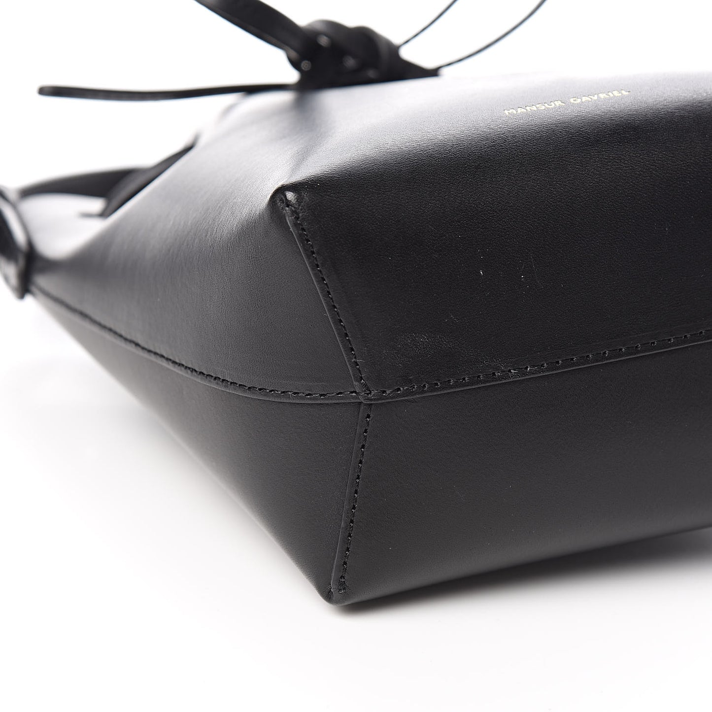 Calfskin Mini Mini Bucket Bag Black Flamma