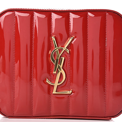 Saint Laurent Patent Matelasse Vicky Monogram Belt Bag Red 10 of 11