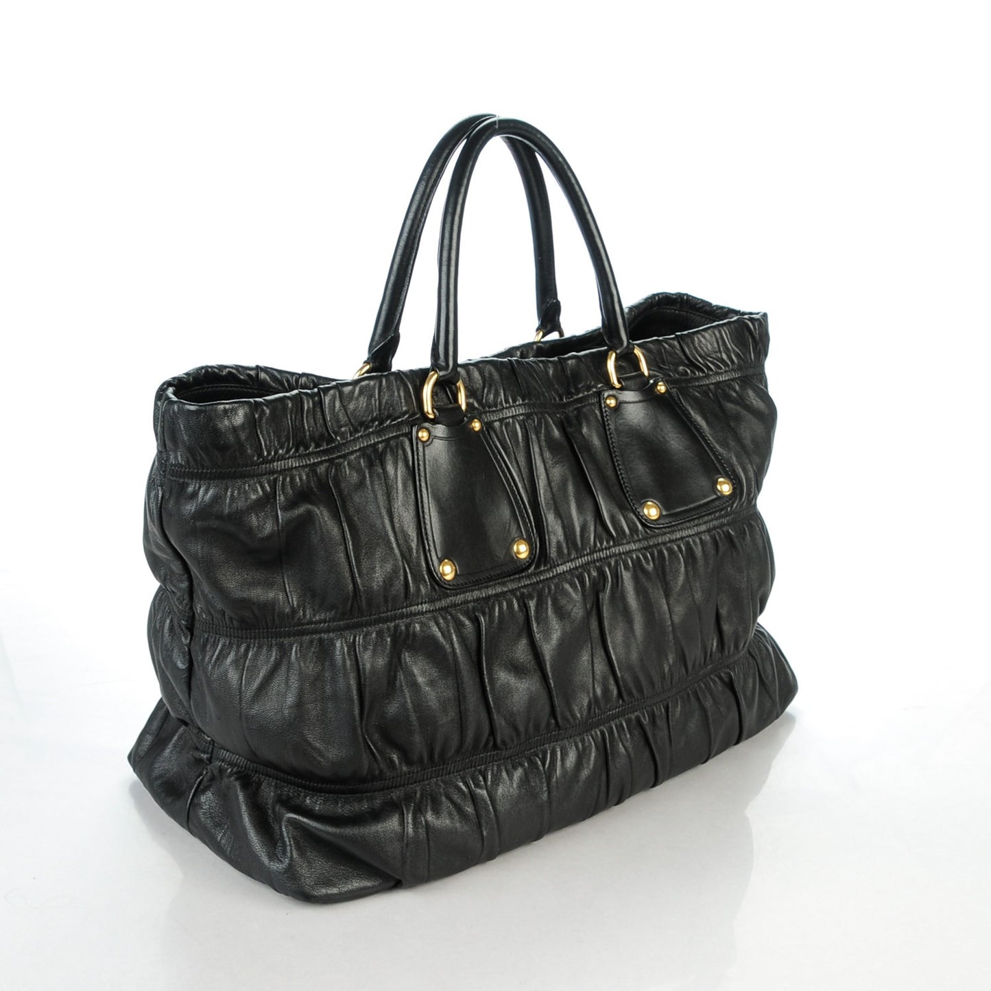 Nappa Gaufre Tote Nero Black