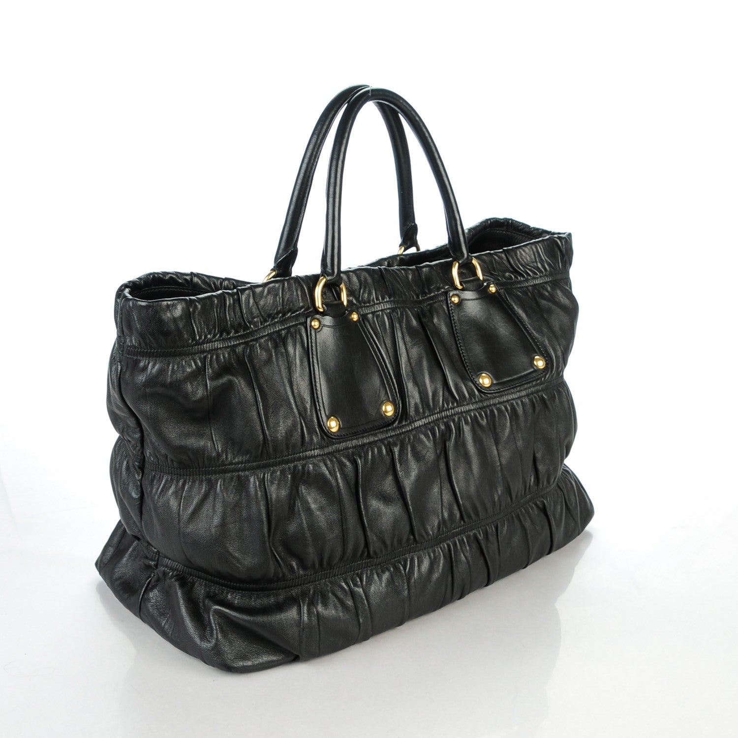 Prada Nappa Gaufre Tote Nero Black 3 of 8