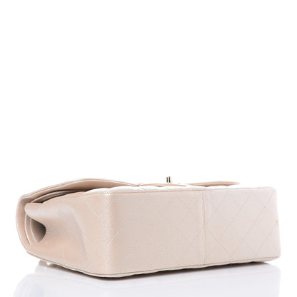 Chanel Pearly Caviar Quilted Jumbo Double Flap Light Beige 4 of 15