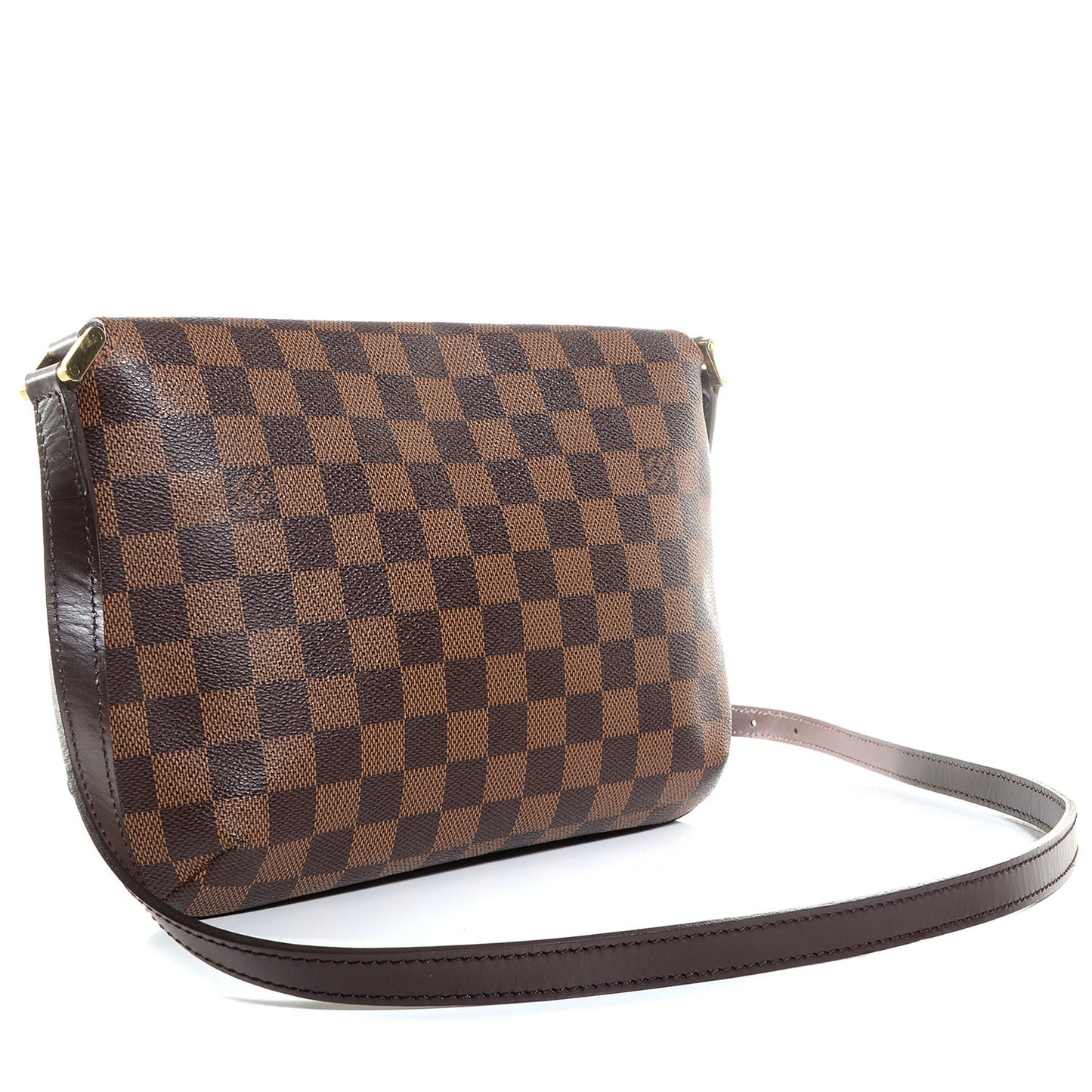 Damier Ebene Musette Tango Long Strap