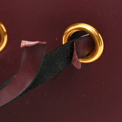 Valentino Garavani Calfskin Vlogo Walk Bucket Bag Burgundy 11 of 11