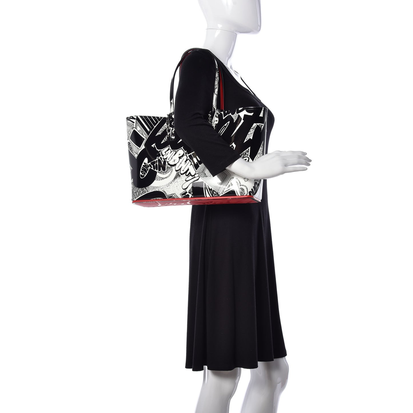 Patent Metro Graf Spikes East West Cabata Tote Black