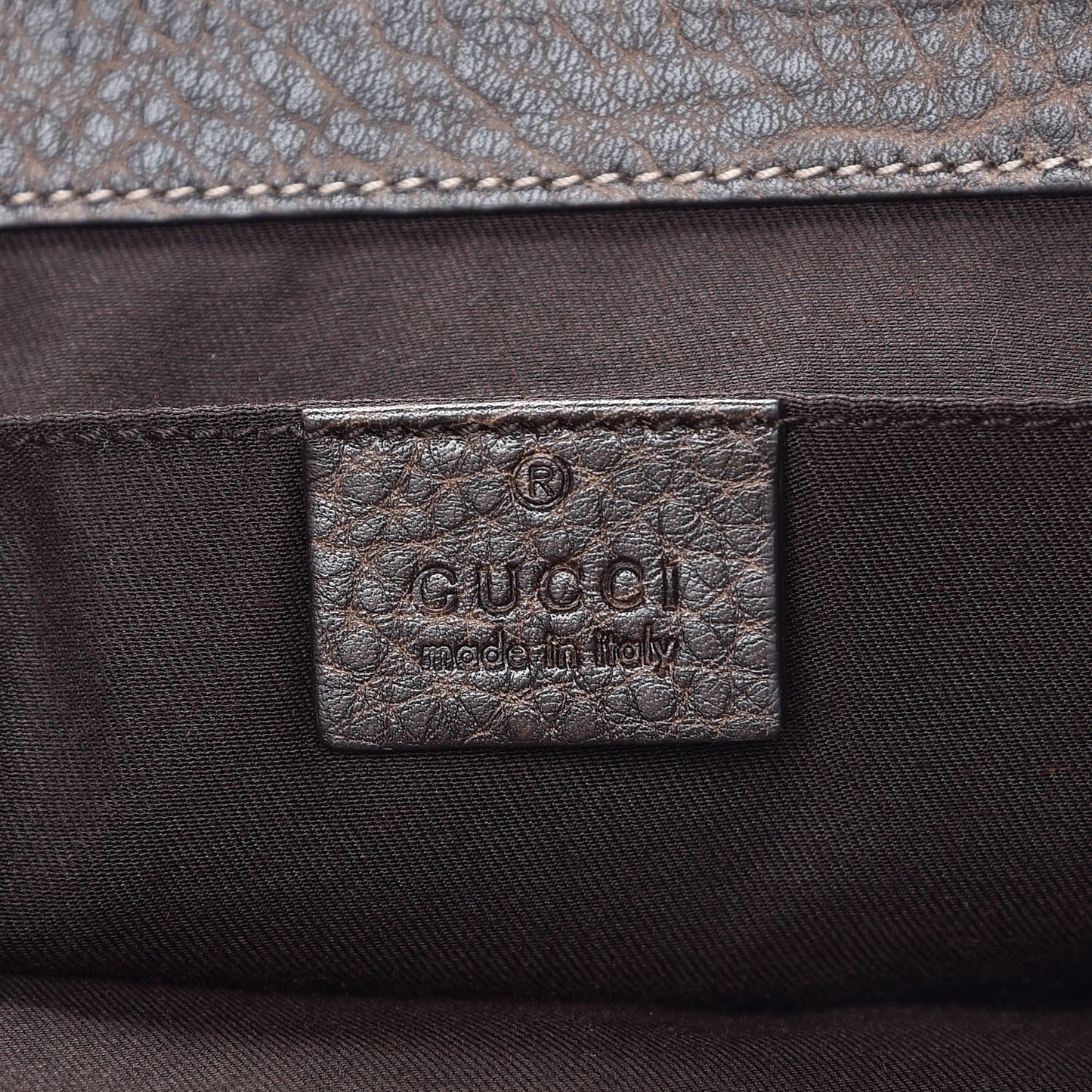 Guccissima New Pelham Clutch Dark Brown