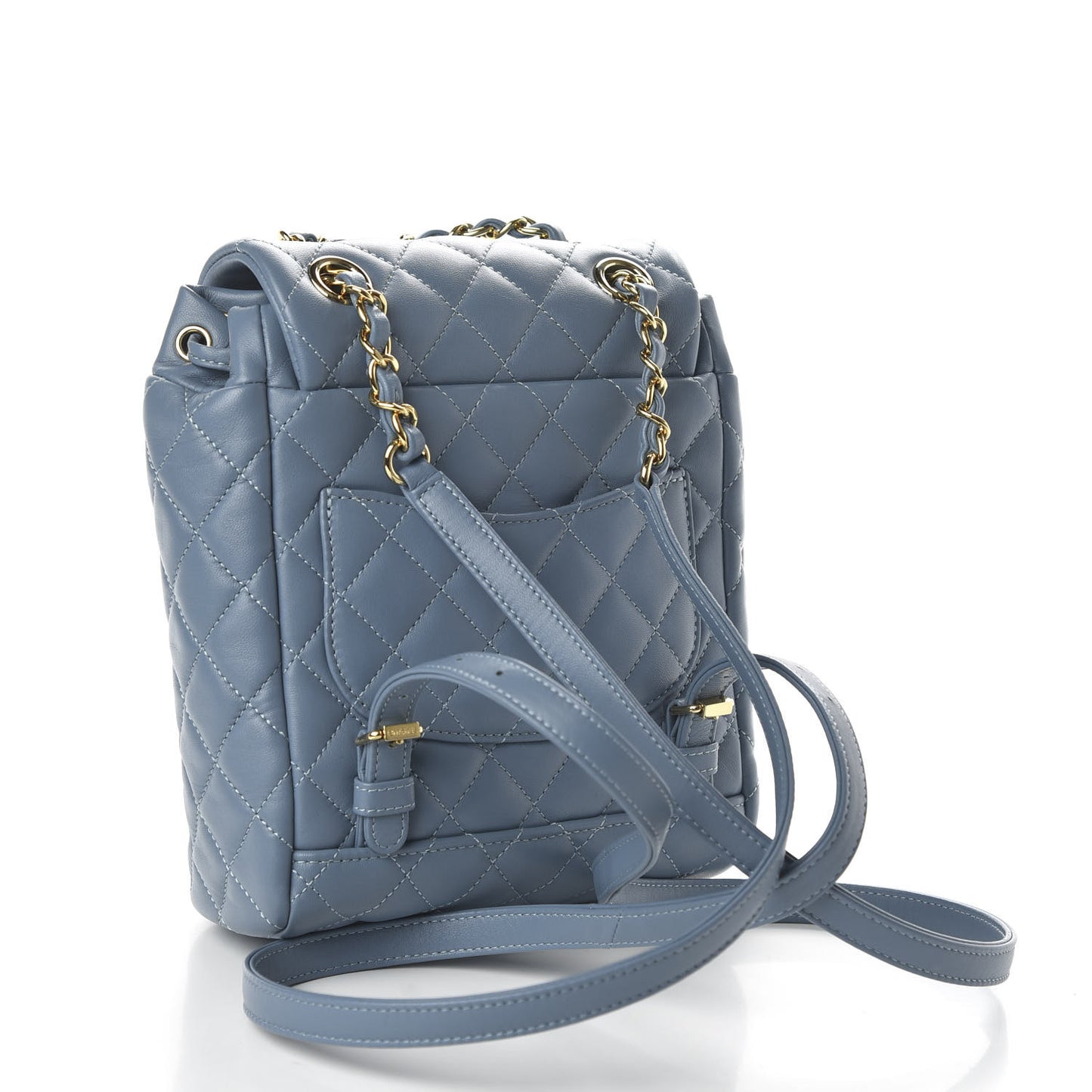 Calfskin Quilted Mini Urban Spirit Backpack Light Blue
