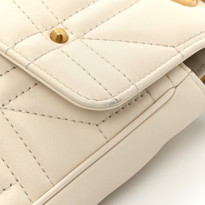 Gucci Calfskin Matelasse Studded Medium GG Marmont Shoulder Bag White 17 of 19