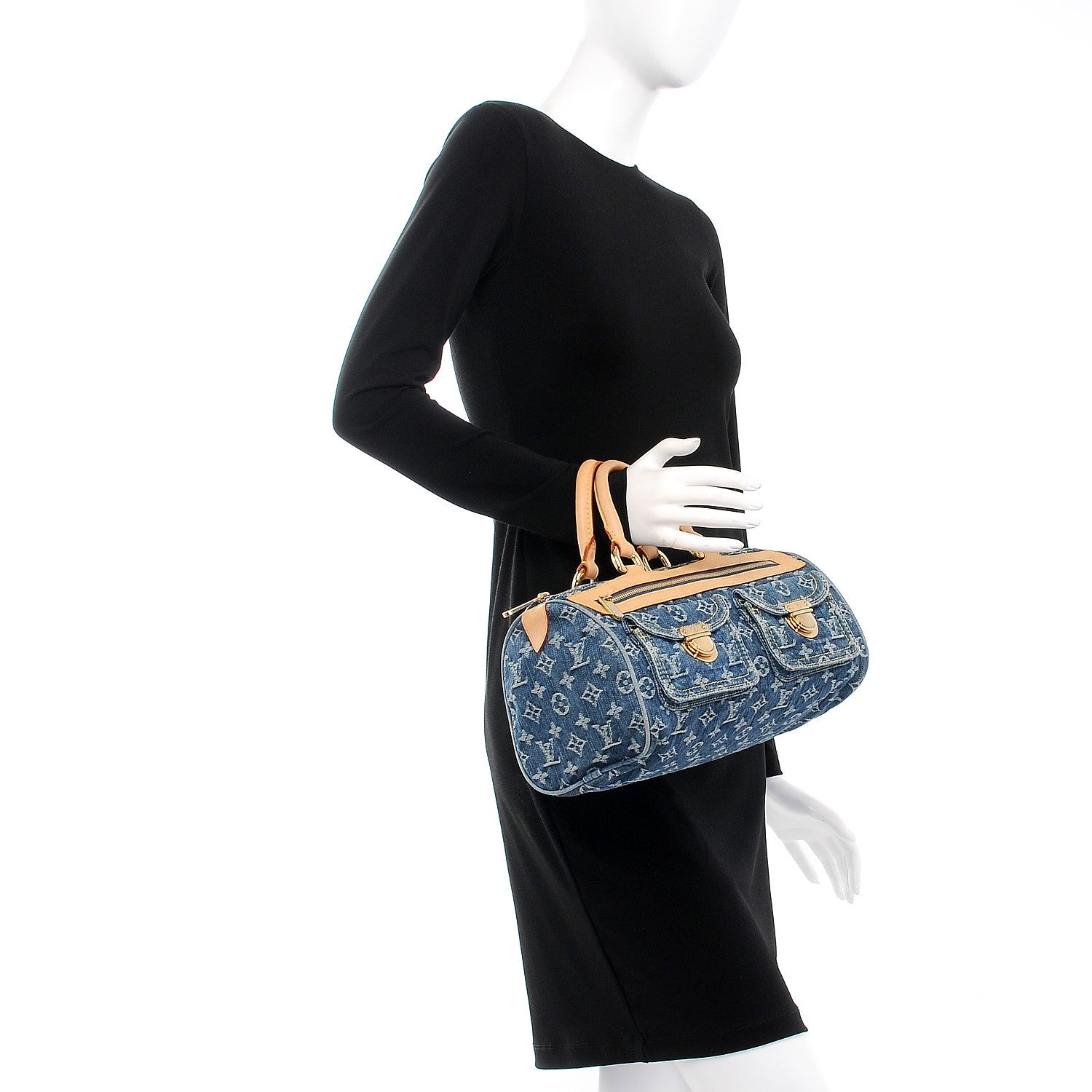 Louis Vuitton Monogram Denim Neo Speedy Blue 2 of 12