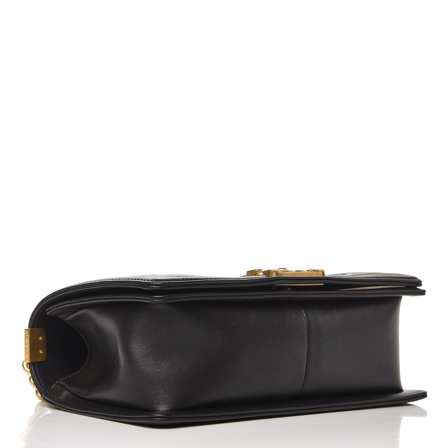 Caviar Suede Calfskin Chevron Medium Boy Flap Black