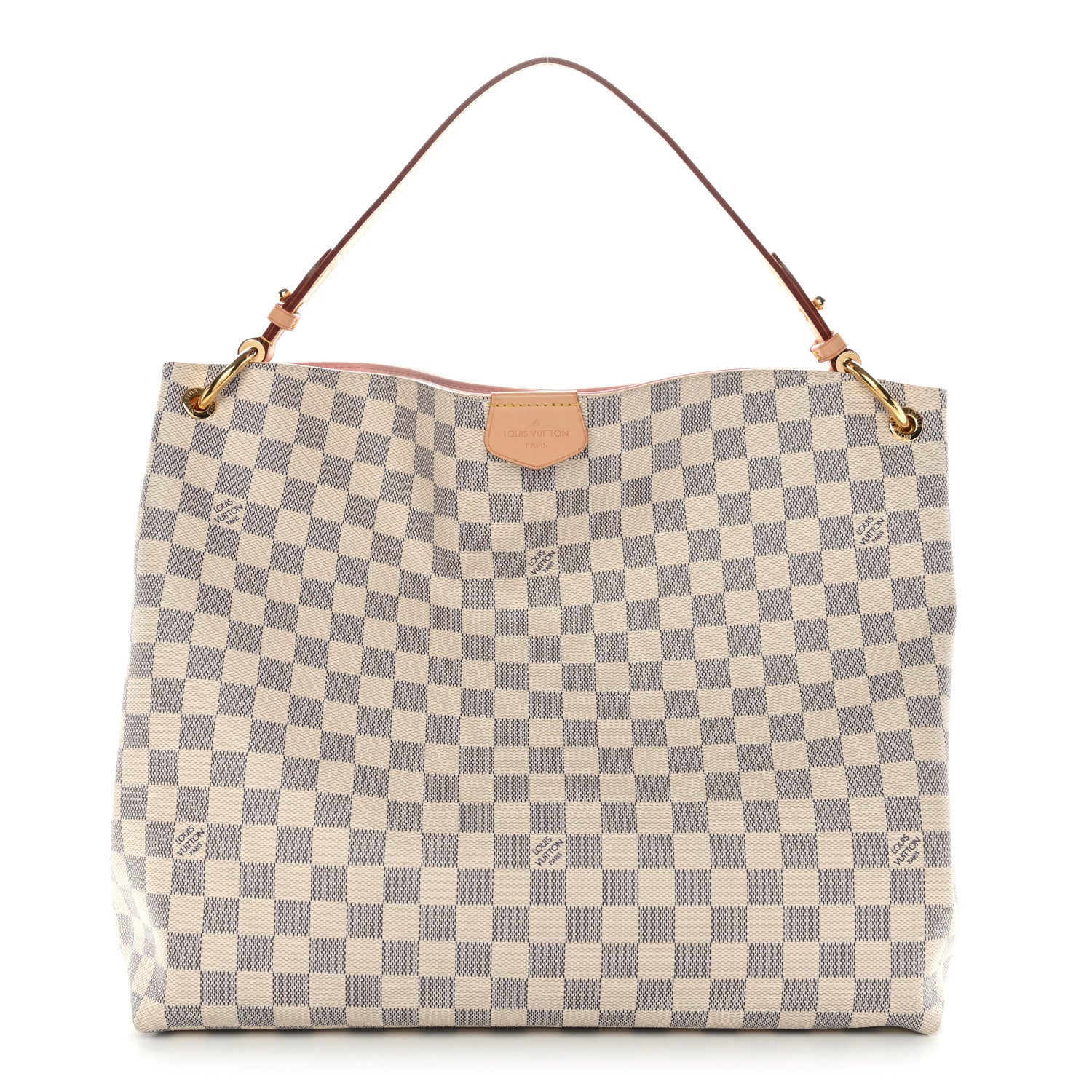Louis Vuitton Damier Azur Graceful MM Rose Ballerine 1 of 13
