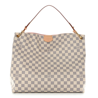 Louis Vuitton Damier Azur Graceful MM Rose Ballerine 1 of 13