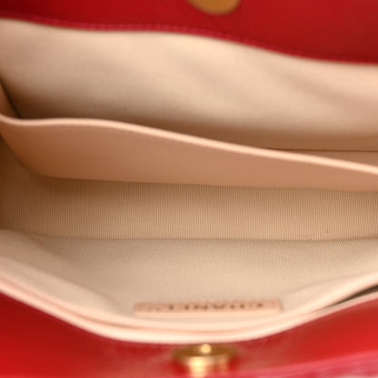 Chanel Shiny Crumpled Calfskin Quilted Wavy CC Hobo Red 5 of 10