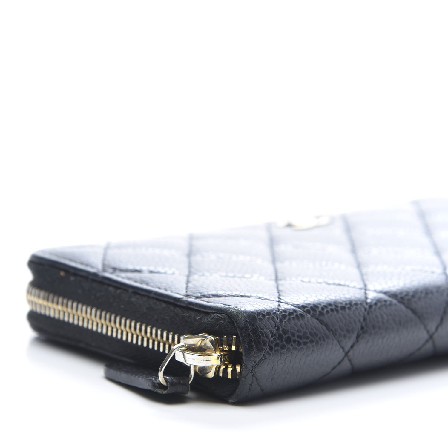 Chanel Caviar Quilted Large Gusset Zip Around Wallet Black 9 of 10