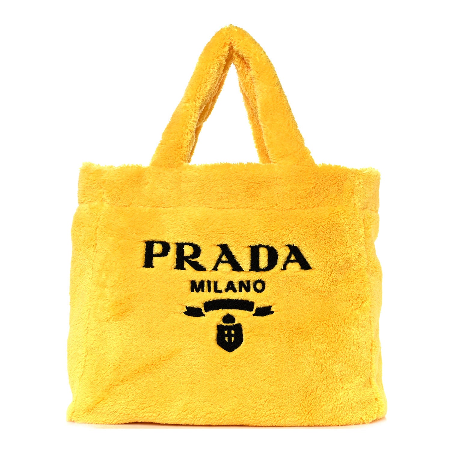 Prada Terry Cloth Tote Bag Giallo Black 1 of 8