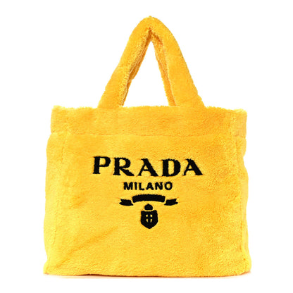 Prada Terry Cloth Tote Bag Giallo Black 1 of 8