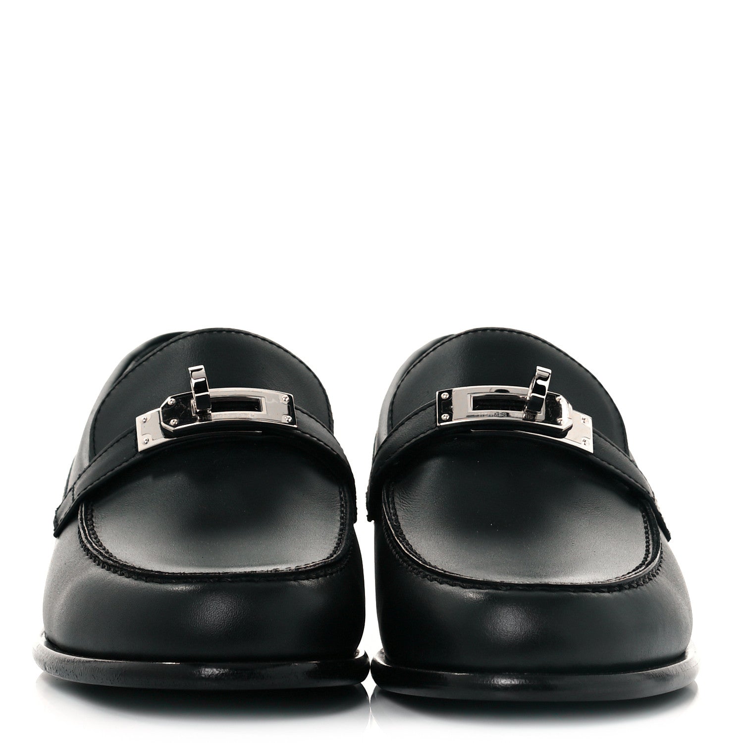 Hermes Calfskin Womens Destin Loafer 36 Black 2 of 7