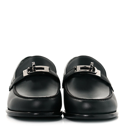 Hermes Calfskin Womens Destin Loafer 36 Black 2 of 7