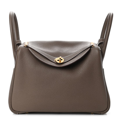 Hermes Taurillon Clemence Lindy 30 Etoupe 1 of 4