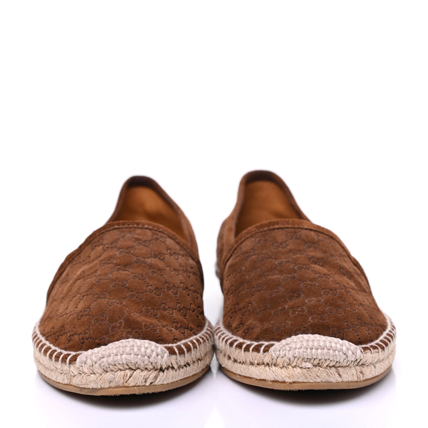 Suede Microguccissima Espadrilles 37.5 Nut Brown