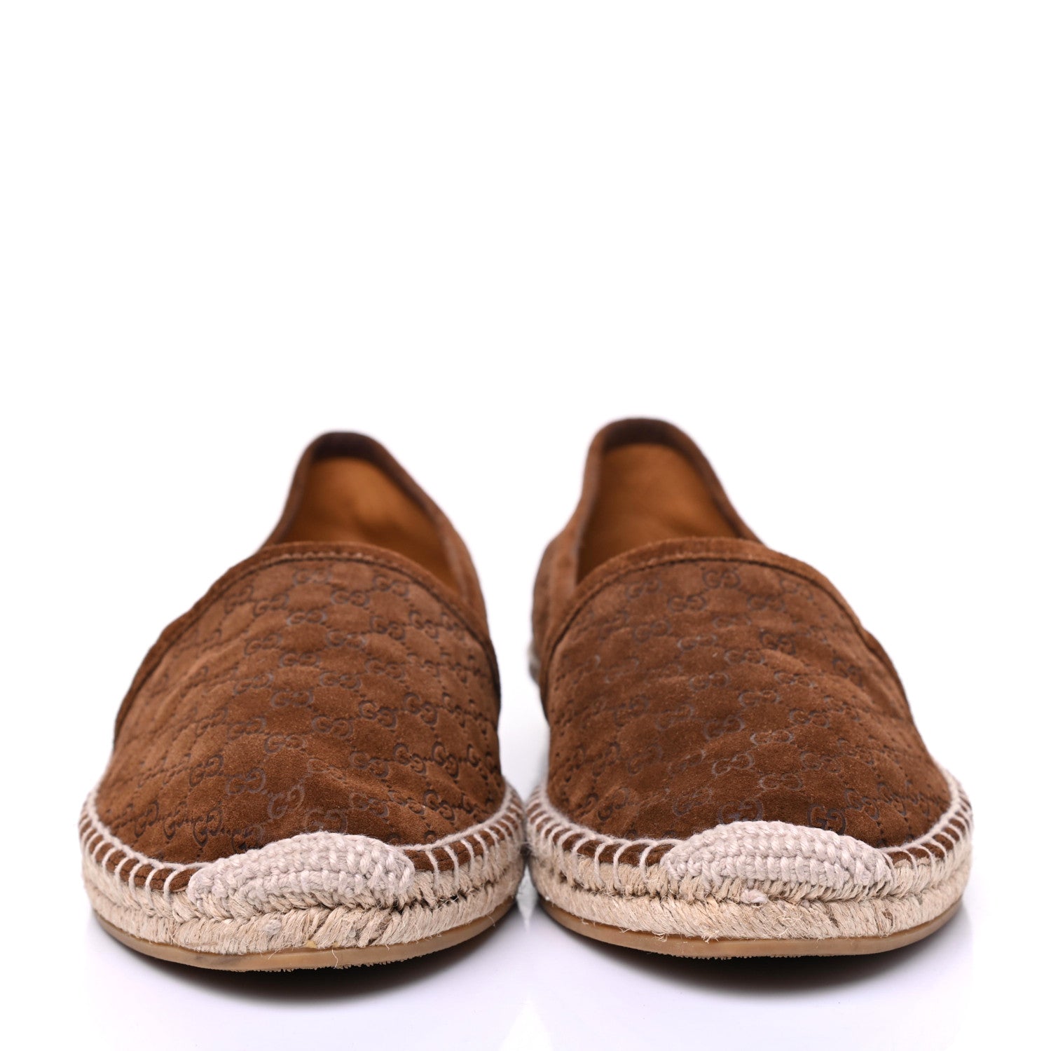 Gucci Suede Microguccissima Espadrilles 37.5 Nut Brown 2 of 16