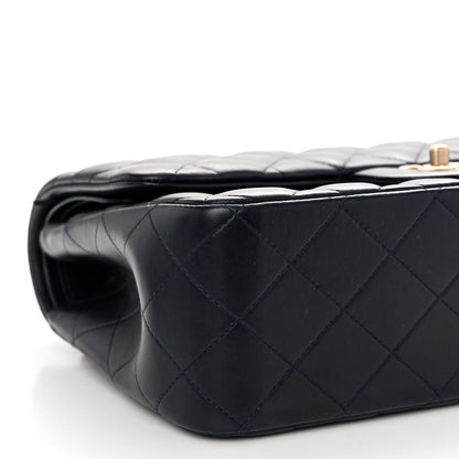 Chanel Lambskin Quilted Jumbo Double Flap Navy Blue 9 of 10