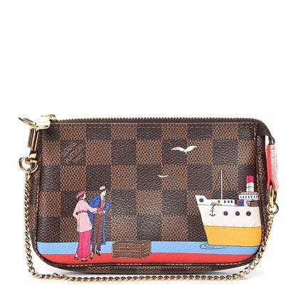 Louis Vuitton Damier Ebene 2016 Christmas Animation Mini Pochette Accessories 1 of 9