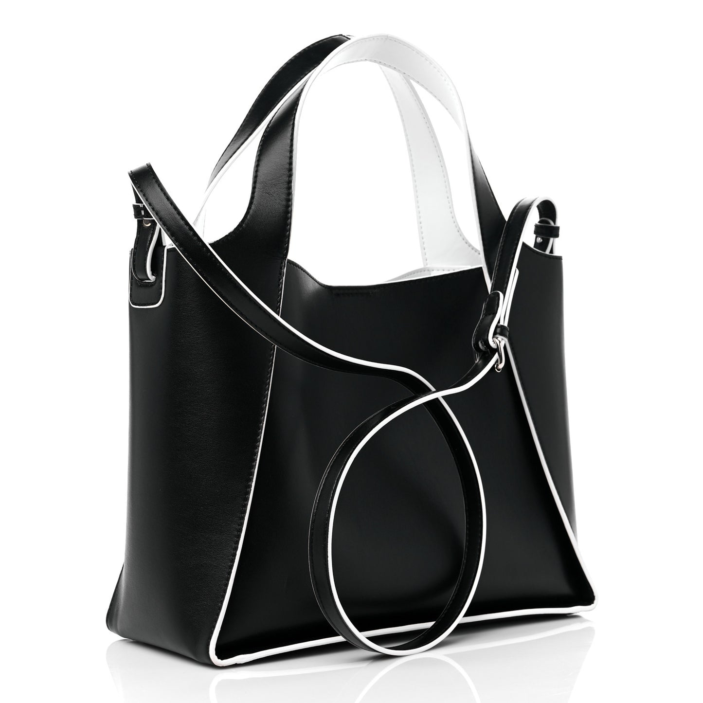 Eco Alter Nappa Mini Crossbody Black White