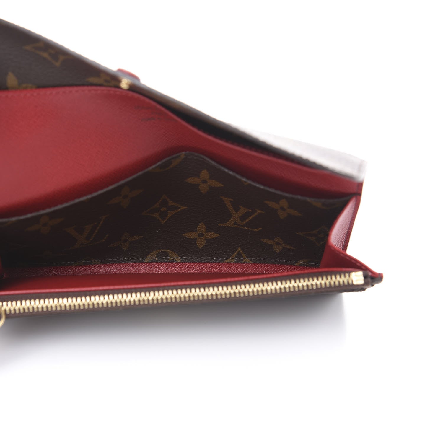Louis Vuitton Monogram Emilie Wallet Red 4 of 7