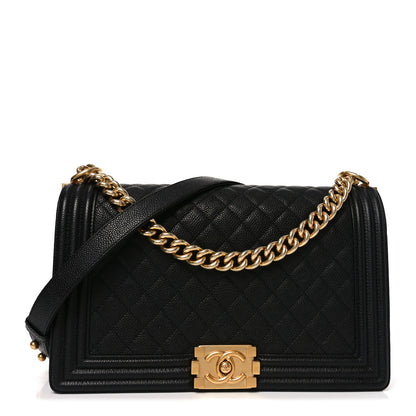 Chanel Caviar Quilted New Medium Boy Flap Black 1 of 9
