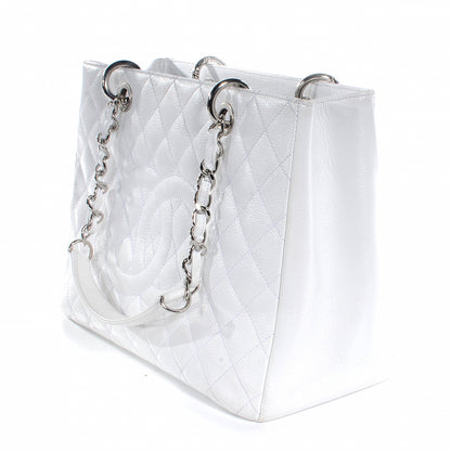 Chanel Caviar Grand Shopping Tote GST White 3 of 9