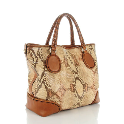 Gucci Python Medium Marrakech Tote Tan 3 of 7