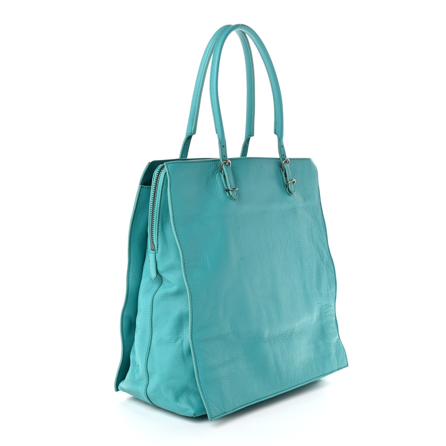 Balenciaga Veau Papier Tote Turquoise 4 of 11
