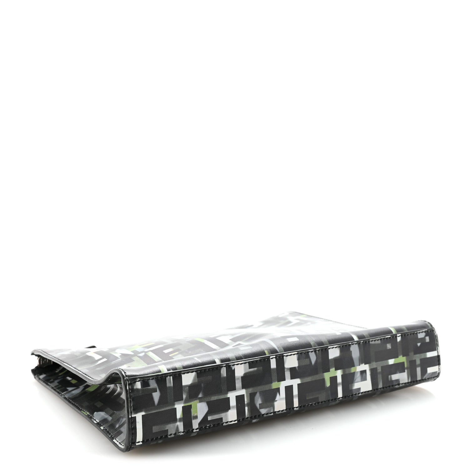 Fendi Vitello CamouFF Zip Pouch Black Multicolor 4 of 7