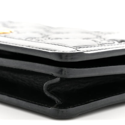 Gucci Calfskin GG Matelasse Chain Wallet Black 9 of 10