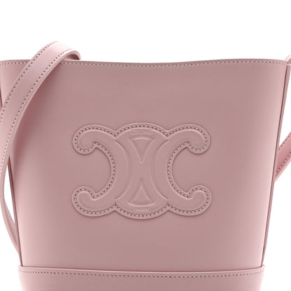 Celine Smooth Calfskin Mini Cuir Triomphe Bucket Bag Light Pink 7 of 9