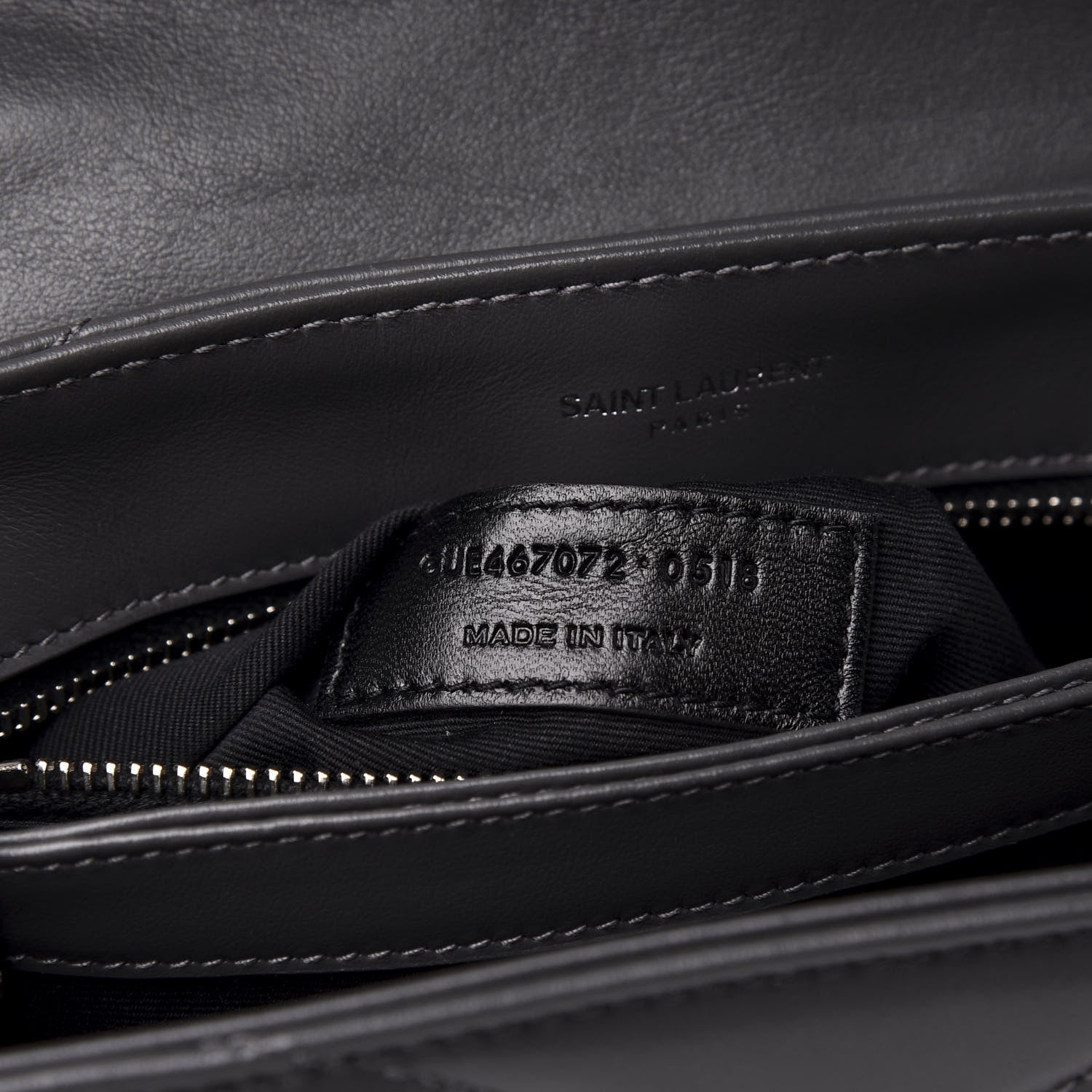 Saint Laurent Calfskin Y Quilted Monogram Toy Loulou Crossbody Bag Storm 9 of 10