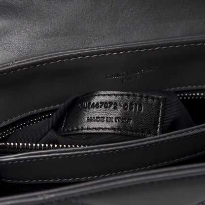 Saint Laurent Calfskin Y Quilted Monogram Toy Loulou Crossbody Bag Storm 9 of 10