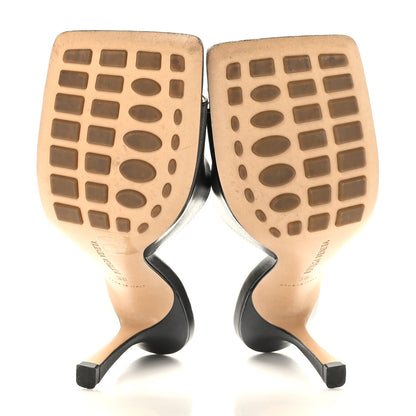 Bottega Veneta Lambskin Stretch Mule Sandals 38 Black 5 of 7