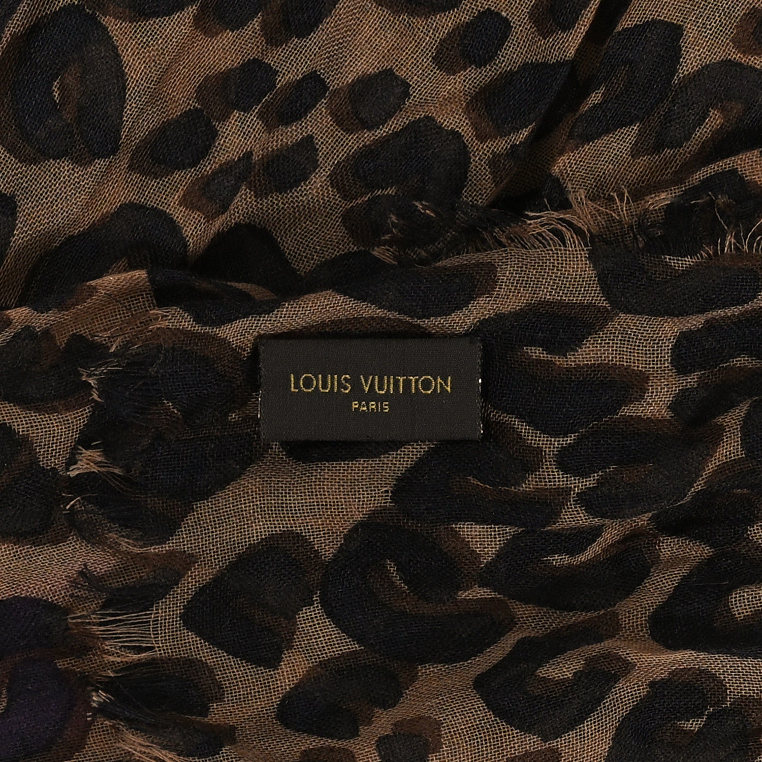 Louis Vuitton Cashmere Silk Leopard Etole Stole Marron 4 of 5