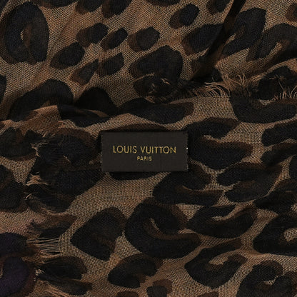 Louis Vuitton Cashmere Silk Leopard Etole Stole Marron 4 of 5