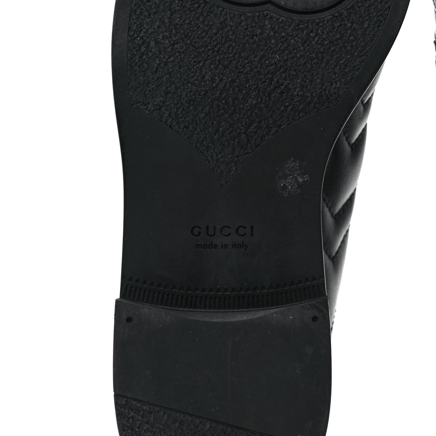 Nappa Matelasse Double G Marmont Loafers 37.5 Black